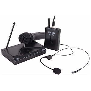 EIKON WM101KITV2 Mikrofon bezprzewodowy UHF - zestaw nagłowny + do reki (do wyboru) 1/5