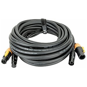 DAP FP22 Kabel hybrydowy - Power Pro True & 3-pin XLR - DMX / Zasilanie 10 m, czarny 1/1