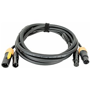 DAP FP22 Kabel hybrydowy - Power Pro True & 3-pin XLR - DMX / Zasilanie 1.5 m, czarny 1/1