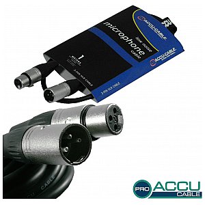 Accu Cable Kabel mikrofonowy AC-PRO-XMXF / 1 XLR m / f 1m 1/1