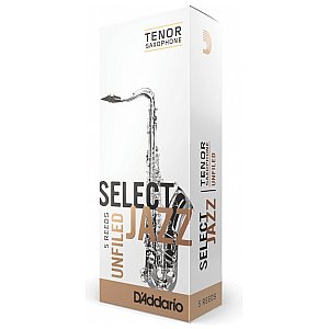 D'Addario Select Jazz Unfiled Stroiki do Saksofonów Tenorowych, Strength 3 Hard, 5-szt. 1/3