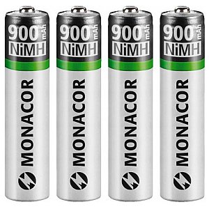 MONACOR NIMH-900R/4 Baterie akumulatorowe NiMH, rozmiar AAA, 4szt. 1/1
