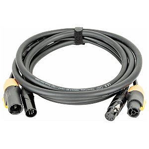DAP FP23 Kabel hybrydowy - Power Pro True & 5-pin XLR - DMX / Zasilanie 3 m, czarne 1/1