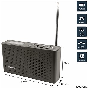 avlink AV-DB1 Portable Rechargeable DAB+ and FM Małe radio z akumulatorem 1/9
