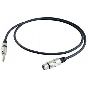 PROEL STAGE290LU1 kabel niesymetryczny z mono Jack 6,3mm na żeńskie XLR 3P - 1m 1/2