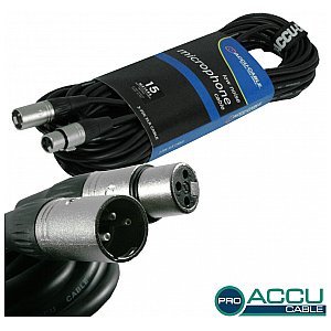 Accu Cable Kabel mikrofonowy AC-PRO-XMXF / 15 XLR m / f 15m 1/1