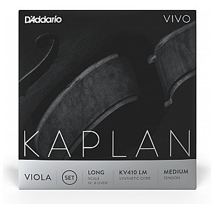 D'Addario Kaplan Vivo Viola Zestaw strun do altówki Long Medium Tension 1/3