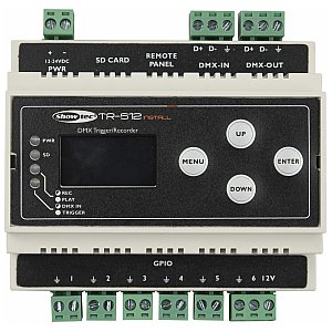 Showtec TR-512 Install DIN Rail urządzenie nagrywające/odtwarzające DMX 1/3