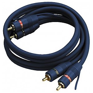 Kable połączeniowe audio, stereo Monacor CarPower AC-080/BL 1/1