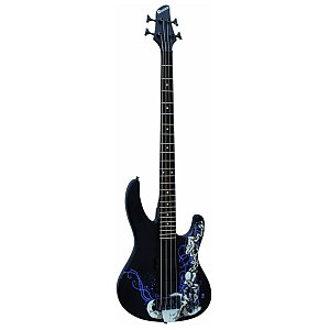 Dimavery SB-320 E-Bass, S&C, satin black, gitara basowa 1/4