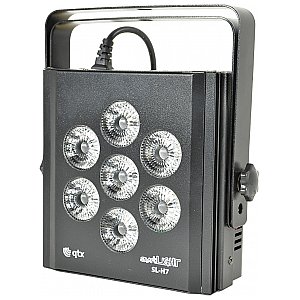 QTX SL-H7 RGBWAV SmartLIGHT 7 x 12W, reflektor PAR LED RGBWA + UV 1/10