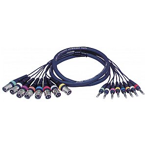 DAP FL68 - Kabel 8 XLR/M 3 p. > 8 Jack stereo 3 m 1/1