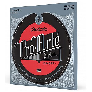 D'Addario EJ45FF Pro-Arté Carbon Struny do gitary klasycznej, Dynacore Basses, Normal Tension 1/3