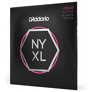 D'Addario NYXL0940BT Nickel Wound Struny do gitary elektrycznej, Balanced Tension Super Light, 09-40 1/4