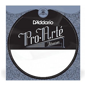 D'Addario T2 Titanium Treble Pojedyncza struna do gitary klasycznej, Extra-Hard Tension, pierwsza struna 1/1