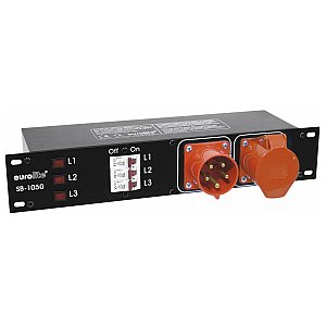 EUROLITE SB-1050 Power Distributor Rozdzielnia 3-f 32A w obudowie do rack 483 mm (19 ") 1/5