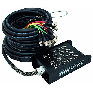 Omnitronic Multicore with stage box, 12IN/4OUT XLR 1/3