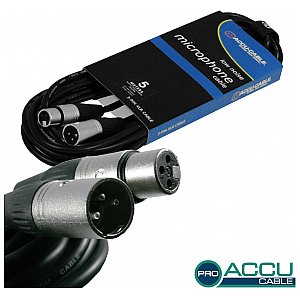 Accu Cable Kabel mikrofonowy AC-PRO-XMXF / 5 XLR m / f 5m 1/1