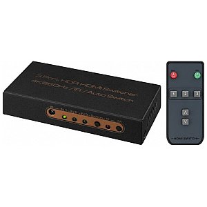 MONACOR HDMS-3014K 3-kanałowy przełącznik HDMI™ 1/1