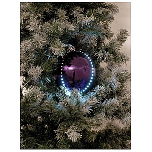 EUROPALMS Podświetlana kula deco ball / bombka LED Snowball 8cm, purpurowa 5x 1/1
