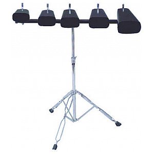 Dimavery DP-10 Cow Bell Set with stand, zestaw dzwonków cowbell 1/1