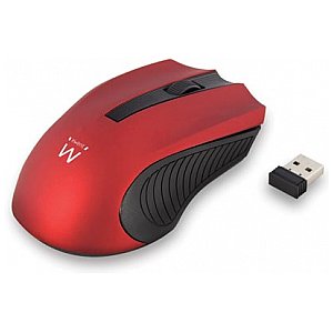 EWENT - Bezprzewodowa mysz optyczna - USB nano - red - 1000 dpi 1/2