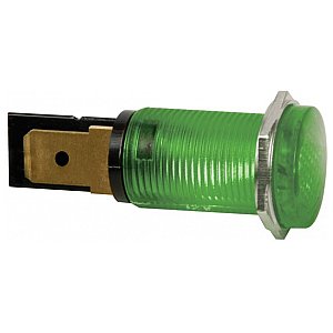 Seder Lampka tablicowa sterownicza, kontrolka ROUND 14mm PANEL CONTROL LAMP 12V GREEN 1/2