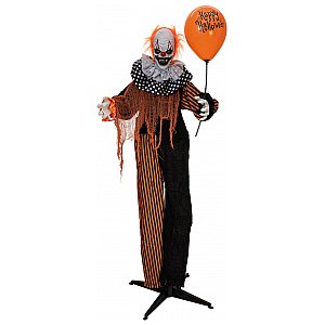 EUROPALMS Figurka na Halloween, Straszny Klaun z Balonem, animowana, 166cm 1/5