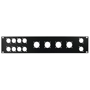 OMNITRONIC Panel rack 19" Z-19 8x D-Type/4xNL8/T 2U 1/2