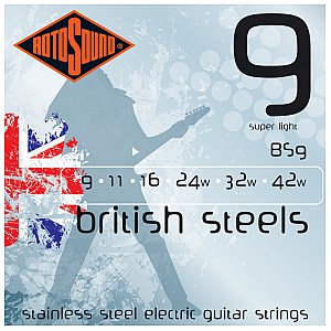 Rotosound Struny gitarowe British Steels (stalowe) BS9 1/1