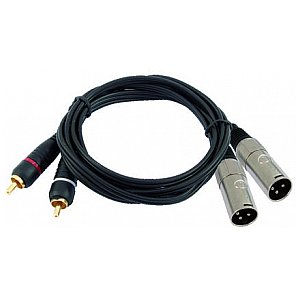 Omnitronic Cable XC2-15 2xXLR male/2xRCA 1,5m 1/2