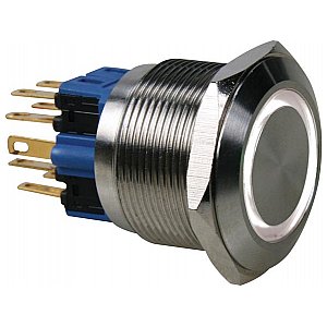 Przycisk antywandalowy DPST 1NO 1NC biały LED: 12VDC 1/3