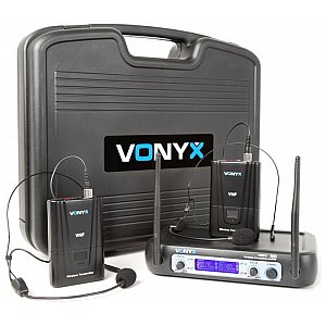 Bezprzewodowy zestaw mikrofonowy VHF Vonyx WM512H 1/6