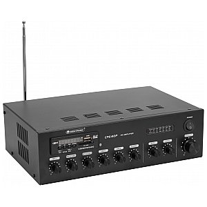 OMNITRONIC CPE-60P PA Wzmacniacz miksujący 60W 100V / 4-16ohm z MP3, FM, BT 1/5