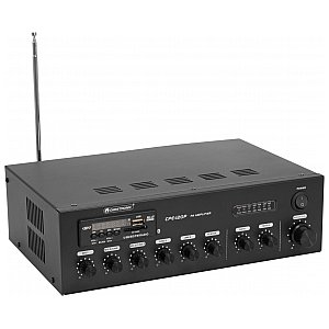 OMNITRONIC CPE-120P PA Wzmacniacz miksujący 120W 100V / 4-16ohm z MP3, FM, BT 1/5