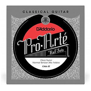 D'Addario CNA-3T Pro-Arte Półzestaw gitary klasycznej z przezroczystego nylonu, Alto Tension 1/1