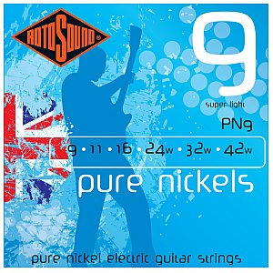 Rotosound Struny gitarowe Pure Nickles (niklowe) PN9 1/1