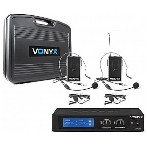 Zestaw mikrofonów nagłownych VHF Vonyx WM522B 1/5