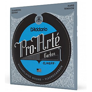 D'Addario EJ46FF Pro-Arté Carbon Struny do gitary klasycznej, Dynacore Basses, Hard Tension 1/3