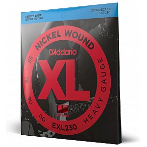 D'Addario EXL230 Nickel Wound Struny do gitary basowej, Heavy, 55-110, Long Scale 1/3