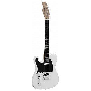 DIMAVERY TL-601 E-Guitar LH, white / black pick guard, Gitara elektryczna dla leworęcznych 1/3