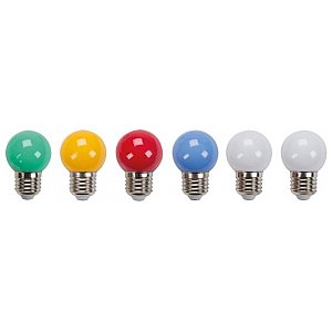 HQ Power LAMPKI LED KOLOROWE - 10 szt. E27 1/2