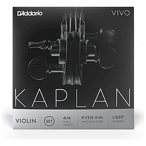 D'Addario Kaplan Vivo Violin Zestaw strun do skrzypiec 4/4 Light Tension 1/3