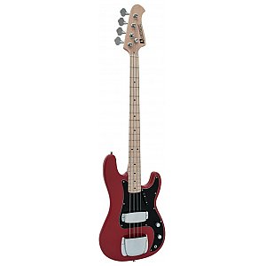 DIMAVERY PB-550 E-Bass, rot Gitara basowa vintage 1/5