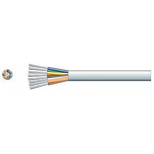 mercury 8-żyłowy kabel alarmowy Przewód TCCA biały 100m 1/2