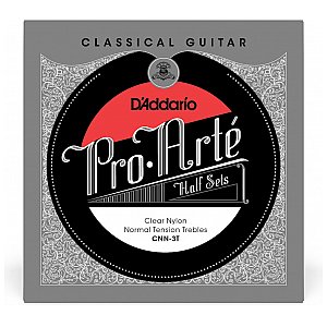 D'Addario CNN-3T Pro-Arte Półzestaw gitary klasycznej z przezroczystego nylonu, normalne napięcie 1/1
