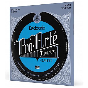 D'Addario EJ46TT ProArte Dynacore Struny do gitary klasycznej, Titanium Trebles, Hard Tension 1/3