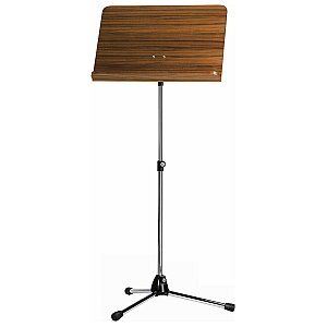 Konig & Meyer 11811-050-02 Pulpit na nuty orkiestrowy  chromowany stojak, biurko z drewna orzechowego 1/2