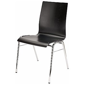 Konig & Meyer 13405-000-02 Krzesło wielofunkcyjne do sztaplowania nogi chromowane, czarne siedzenia 1/1