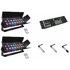 EUROLITE Set 2x Stage Panel 16 + Color Chief + QuickDMX transmitter + 2x receiver 1/1
